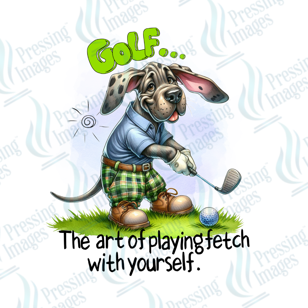 Decal SB 2528 Golf the art of playing fetch with yourself