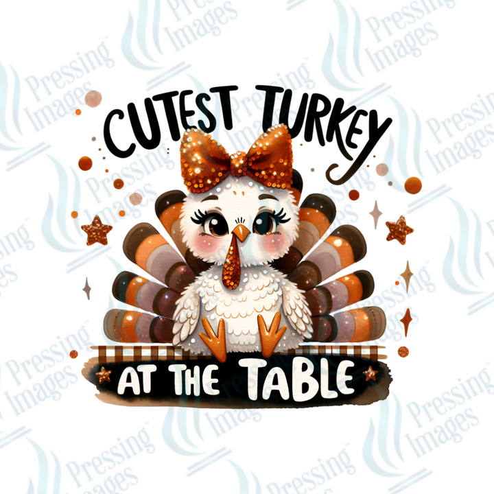 DTF 3208 Cutest turkey at the table