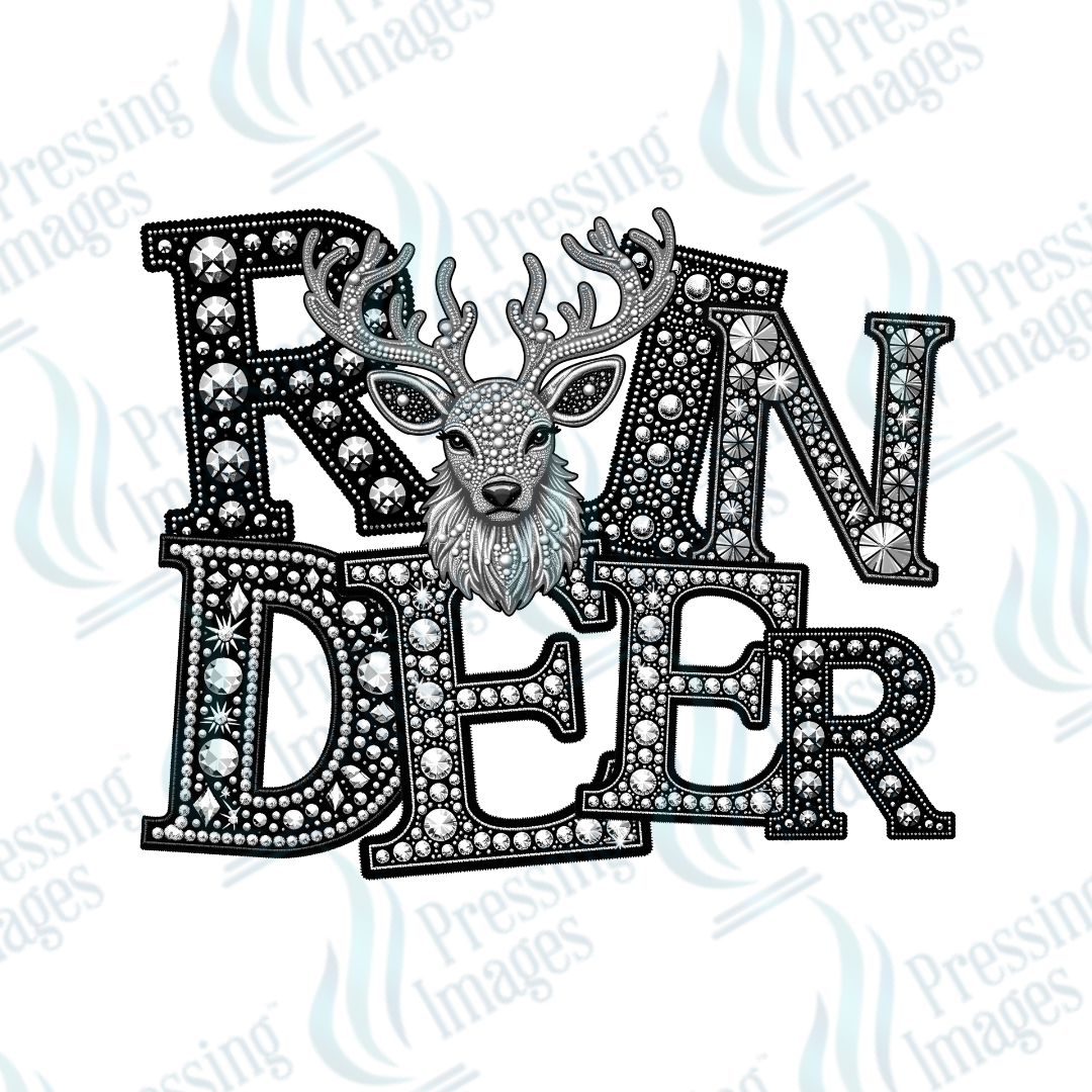 DTF 3263 Reindeer rhinestone