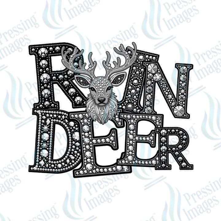 DTF 3263 Reindeer rhinestone