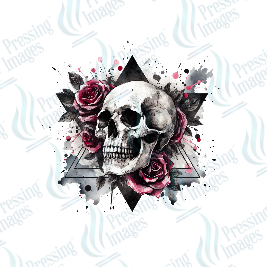 DTF 3185 Skull roses