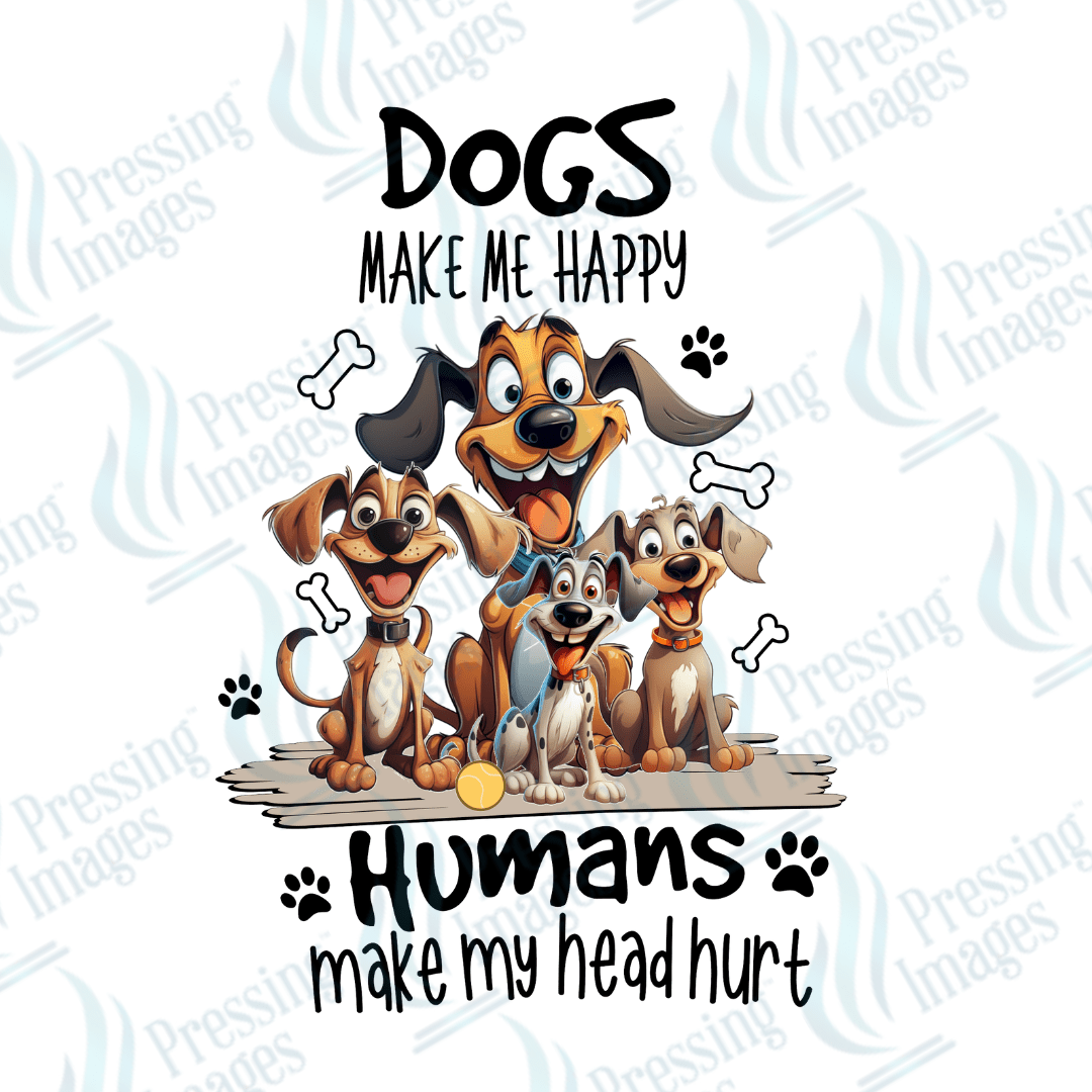 Decal SB 2499 Dog's make me happy - Pressing Images