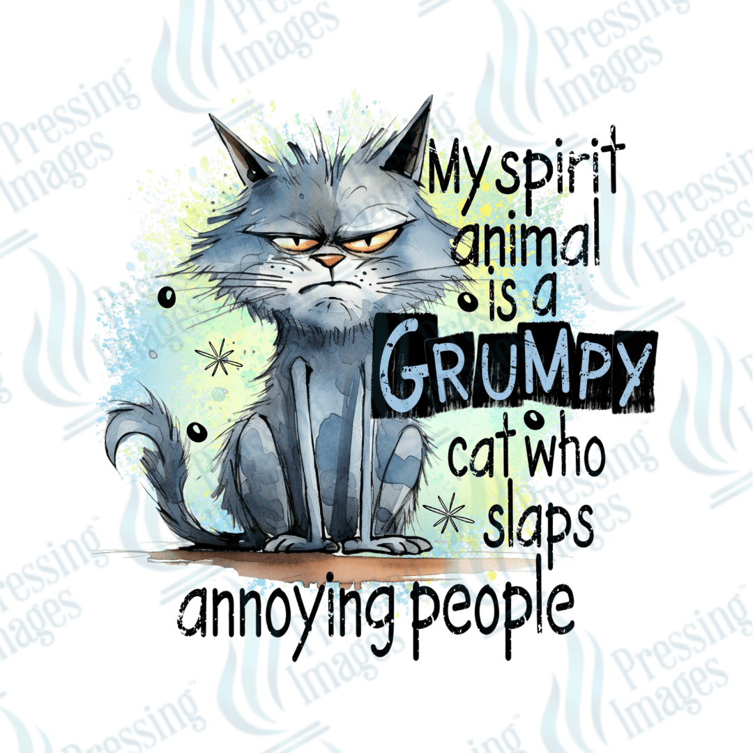 Decal SB 2502 My spirit animal is a grumpy cat - Pressing Images