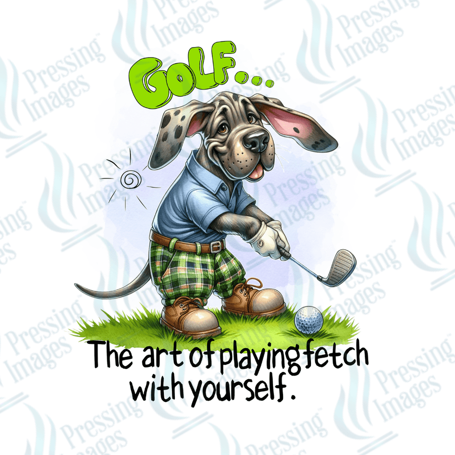 Decal SB 2528 Golf the art of playing fetch with yourself - Pressing Images