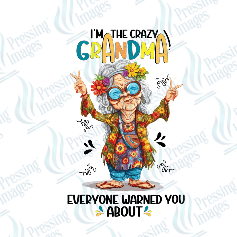 Decal SB 2541 I'm the crazy grandma - Pressing Images