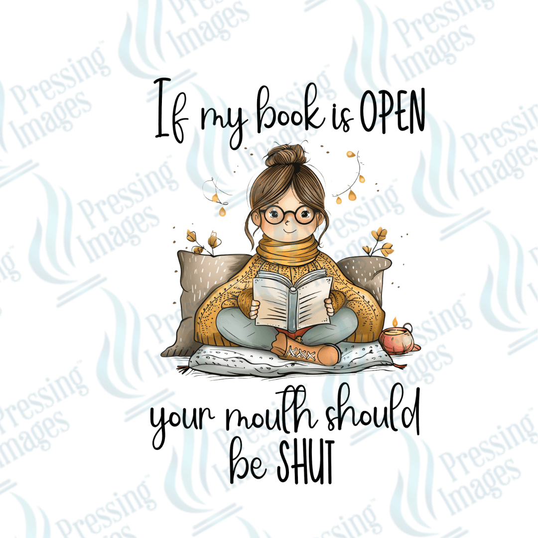 Decal SB 2542 If my book is open - Pressing Images