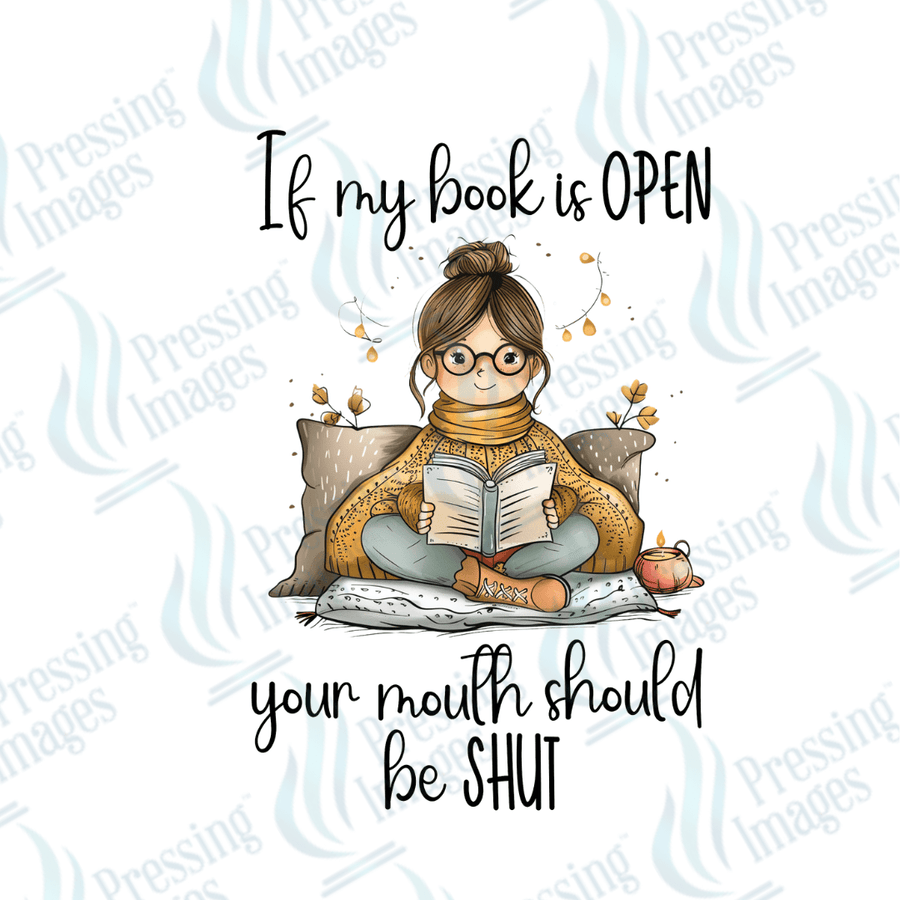 Decal SB 2542 If my book is open - Pressing Images