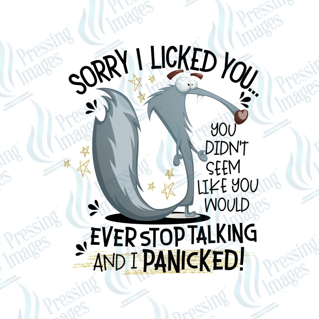 Decal SB 2555 Sorry I licked you - Pressing Images