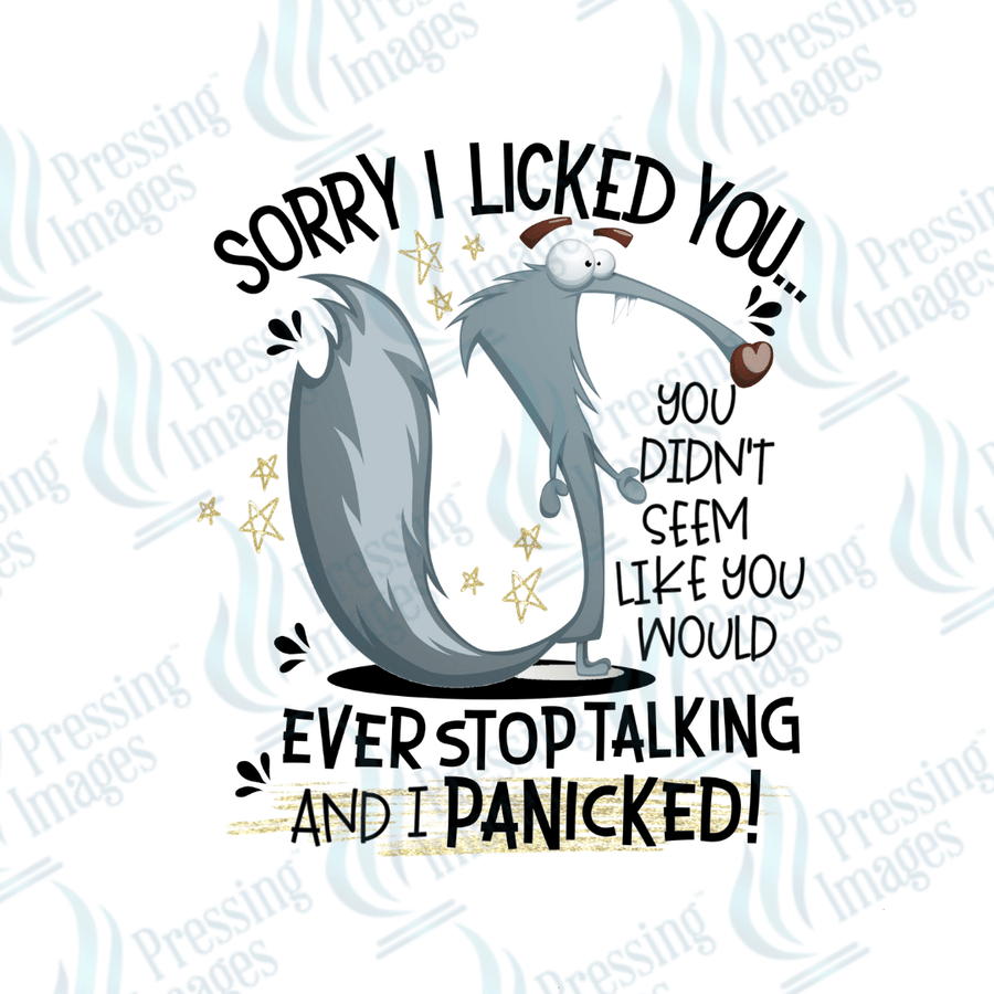 Decal SB 2555 Sorry I licked you - Pressing Images