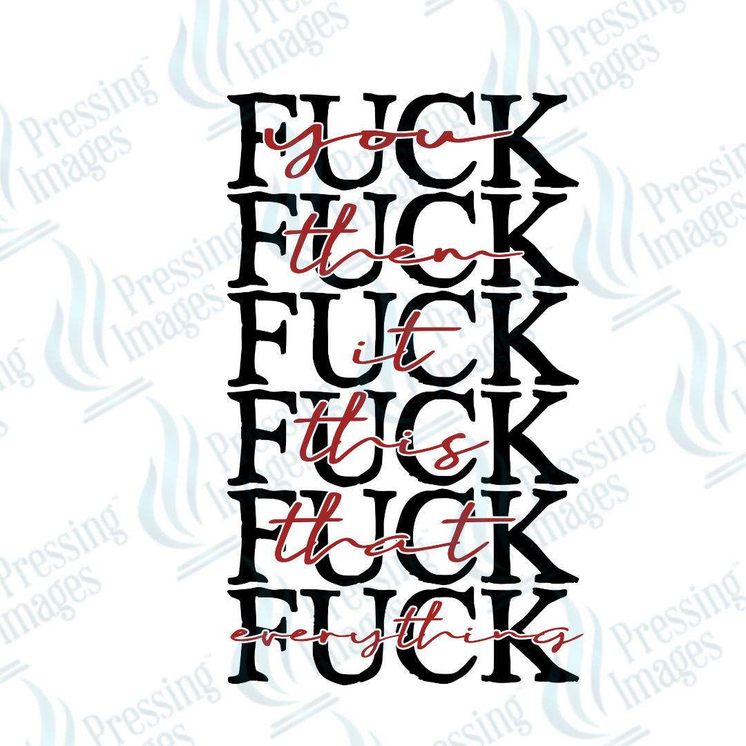 Decal SB 2561 Fuck 6 times - Pressing Images