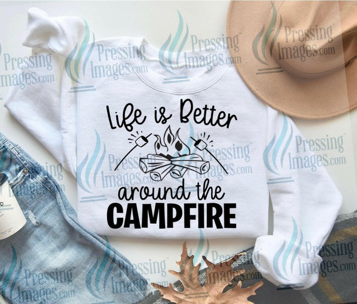 DTF: 1041 Life is better around the campfire - Pressing Images
