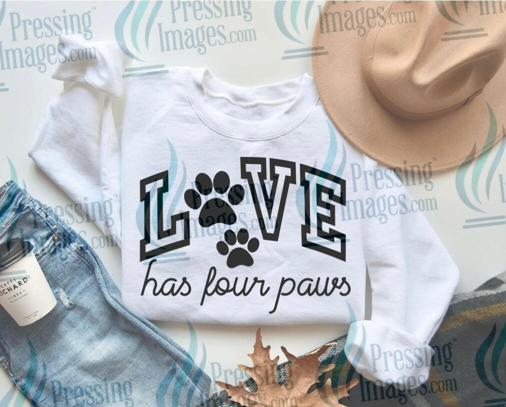 DTF: 1043 Love has four paws - Pressing Images