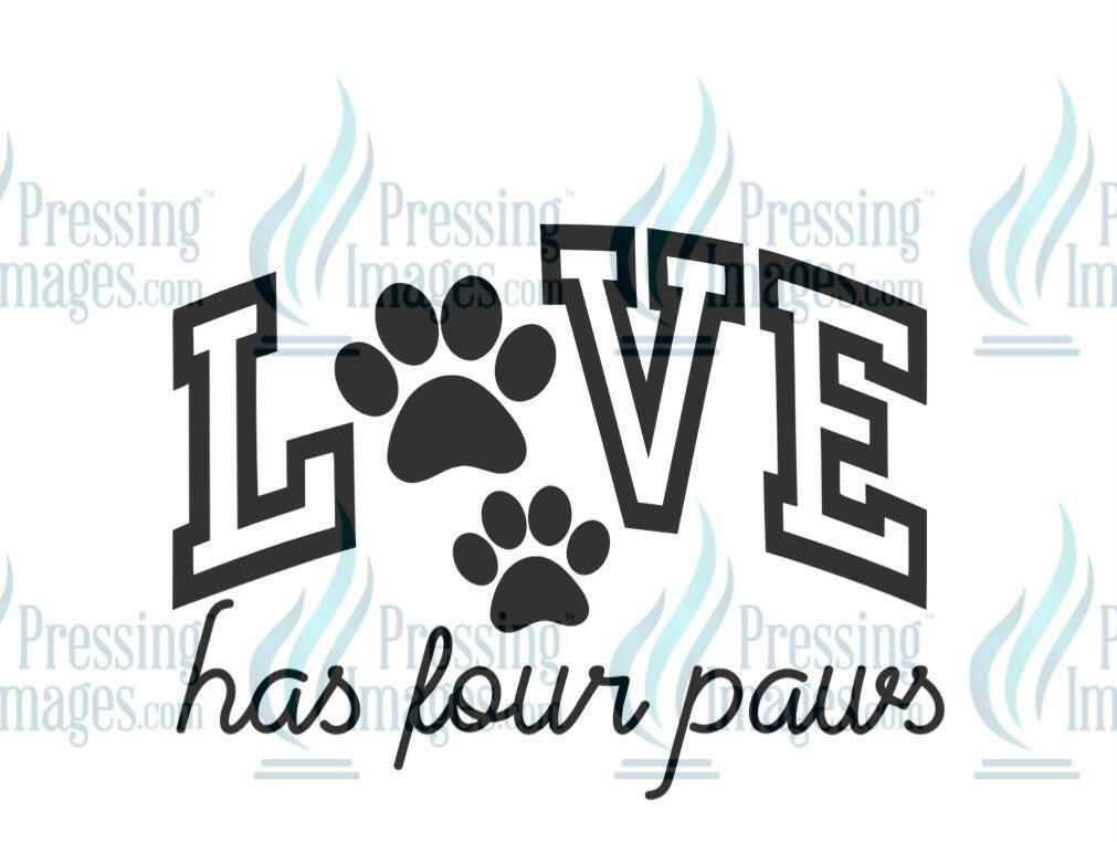 DTF: 1043 Love has four paws - Pressing Images