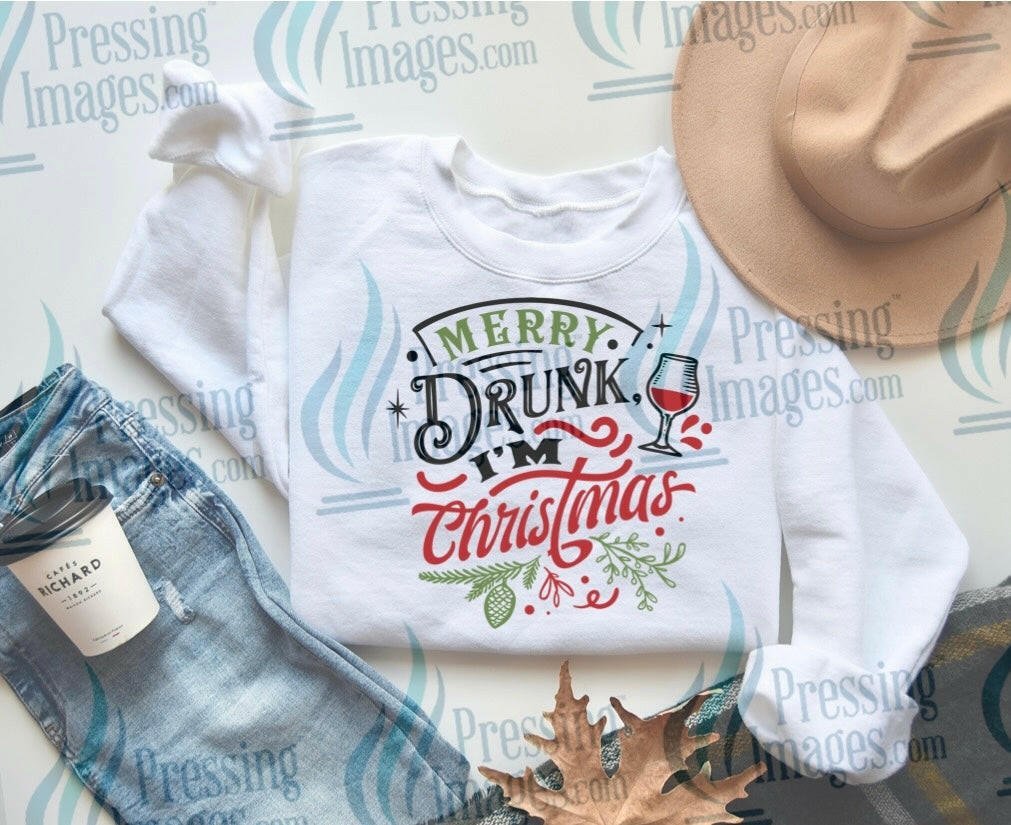 Full Color Merry Drunk I'm Christmas | Pressing Images (#1053)