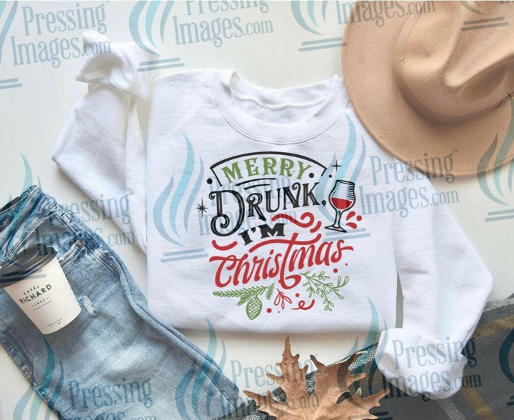Full Color Merry Drunk I'm Christmas | Pressing Images (#1053)