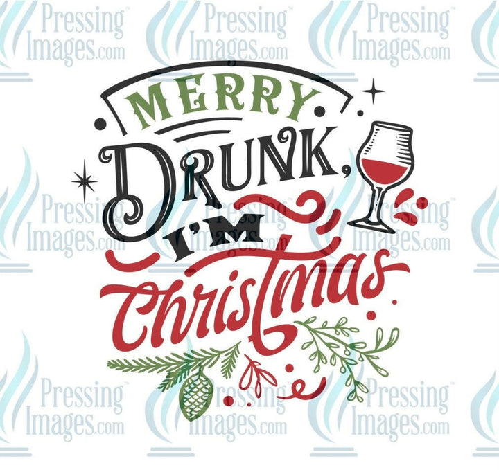 Full Color Merry Drunk I'm Christmas | Pressing Images (#1053)