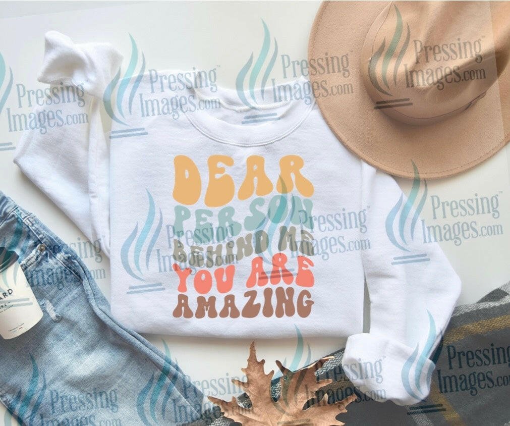 DTF: 1062 Dear person behind me you are amazing - Pressing Images
