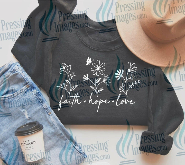 DTF: 1081 Faith hope love - Pressing Images
