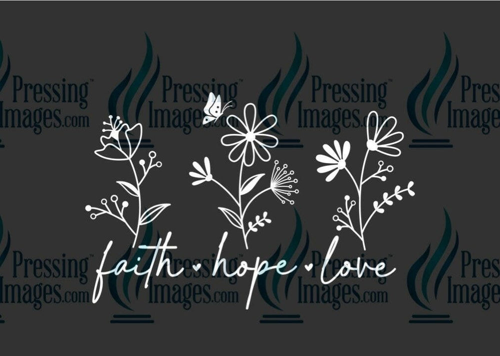 DTF: 1081 Faith hope love - Pressing Images