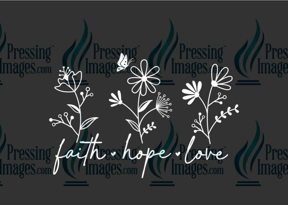 DTF: 1081 Faith hope love - Pressing Images
