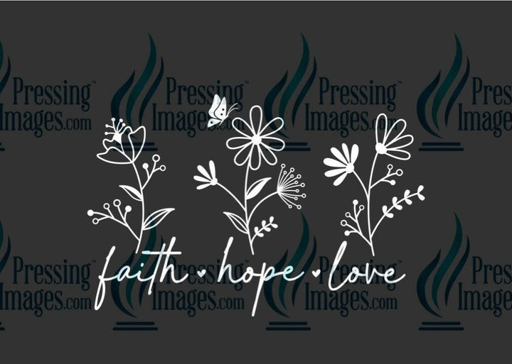 DTF: 1081 Faith hope love - Pressing Images