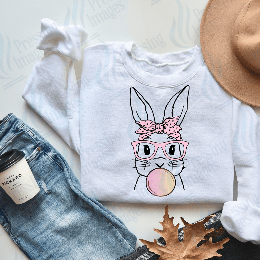 DTF 2061 Bubble Gum Bunny - Pressing Images