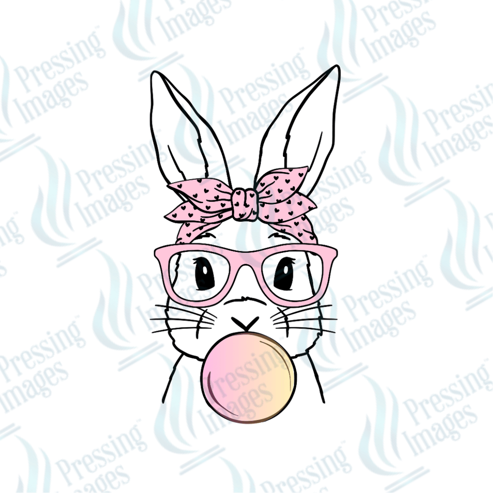 DTF 2061 Bubble Gum Bunny - Pressing Images
