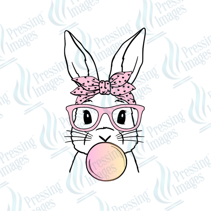 DTF 2061 Bubble Gum Bunny - Pressing Images