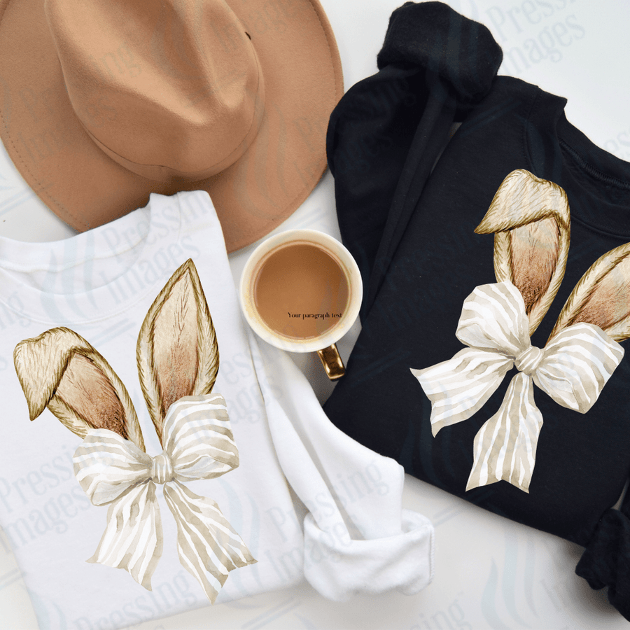 DTF 2062 Brown bunny ears - Pressing Images