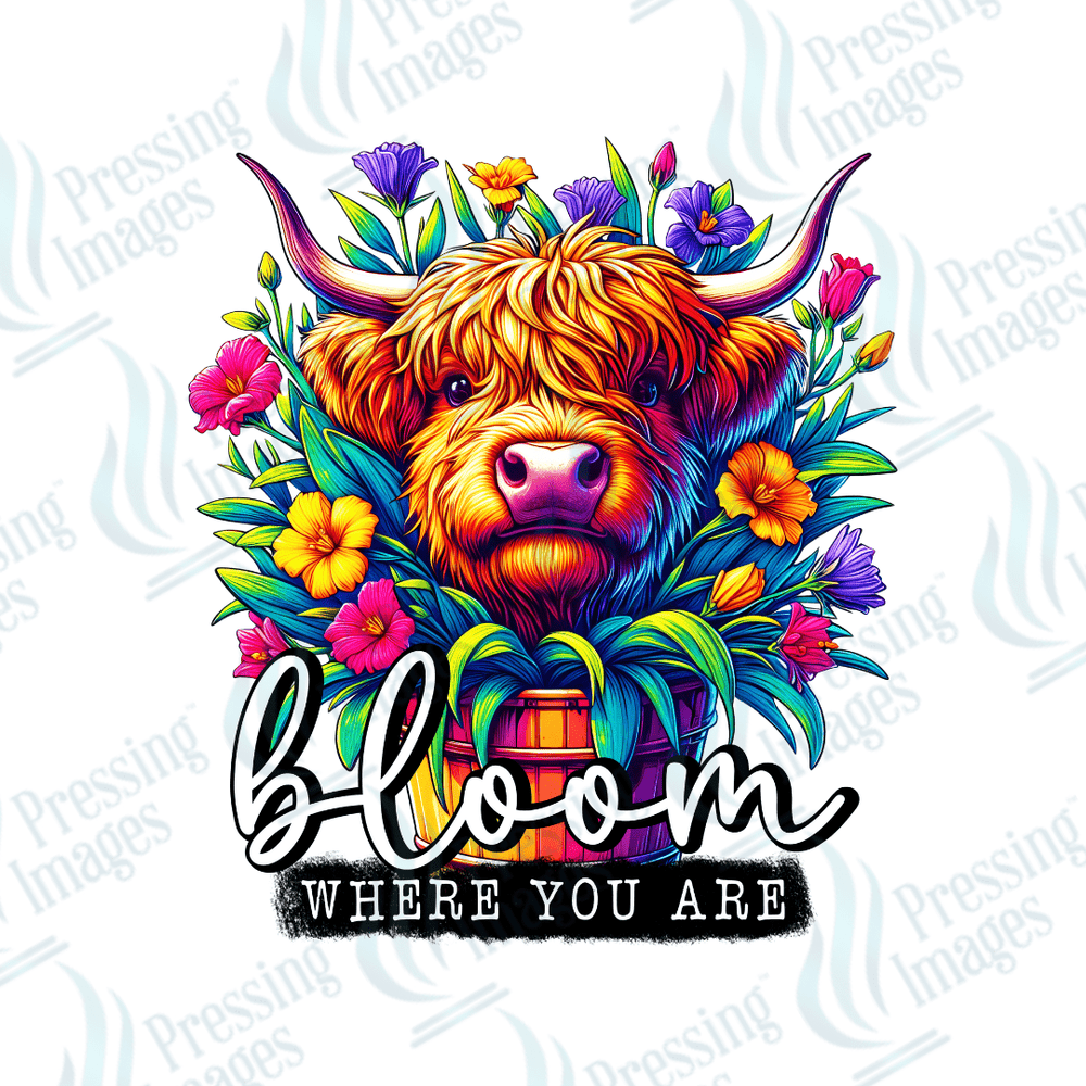DTF 2069 Bloom where you are - Pressing Images