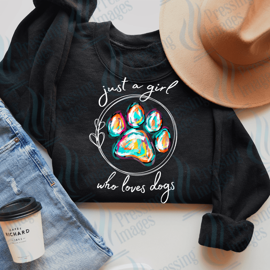 DTF 2081 Just a girl who loves dogs - Pressing Images