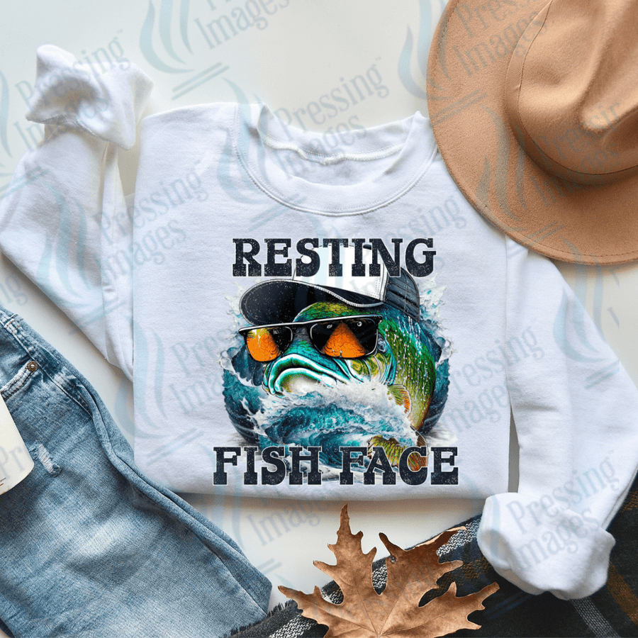 DTF 2091 Resting Fish face - Pressing Images