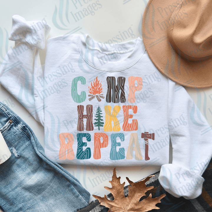 DTF 2122 Camp Hike Repeat - Pressing Images