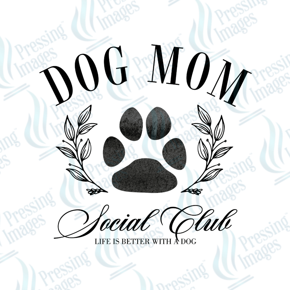 DTF 2146 Dog mom social club - Pressing Images