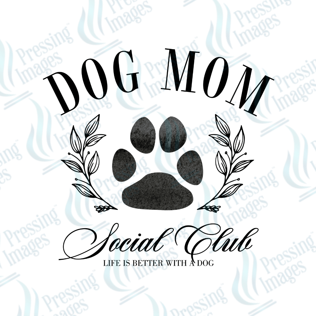 DTF 2146 Dog mom social club - Pressing Images
