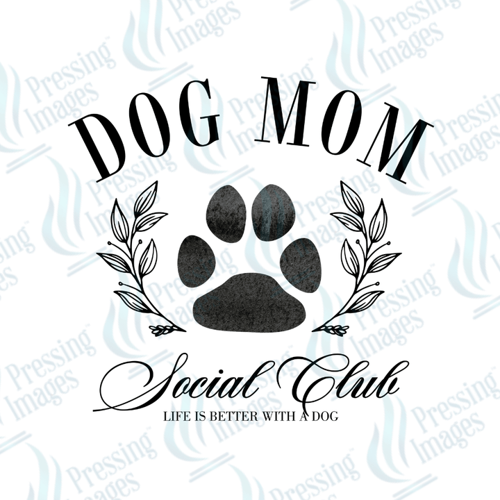 DTF 2146 Dog mom social club - Pressing Images