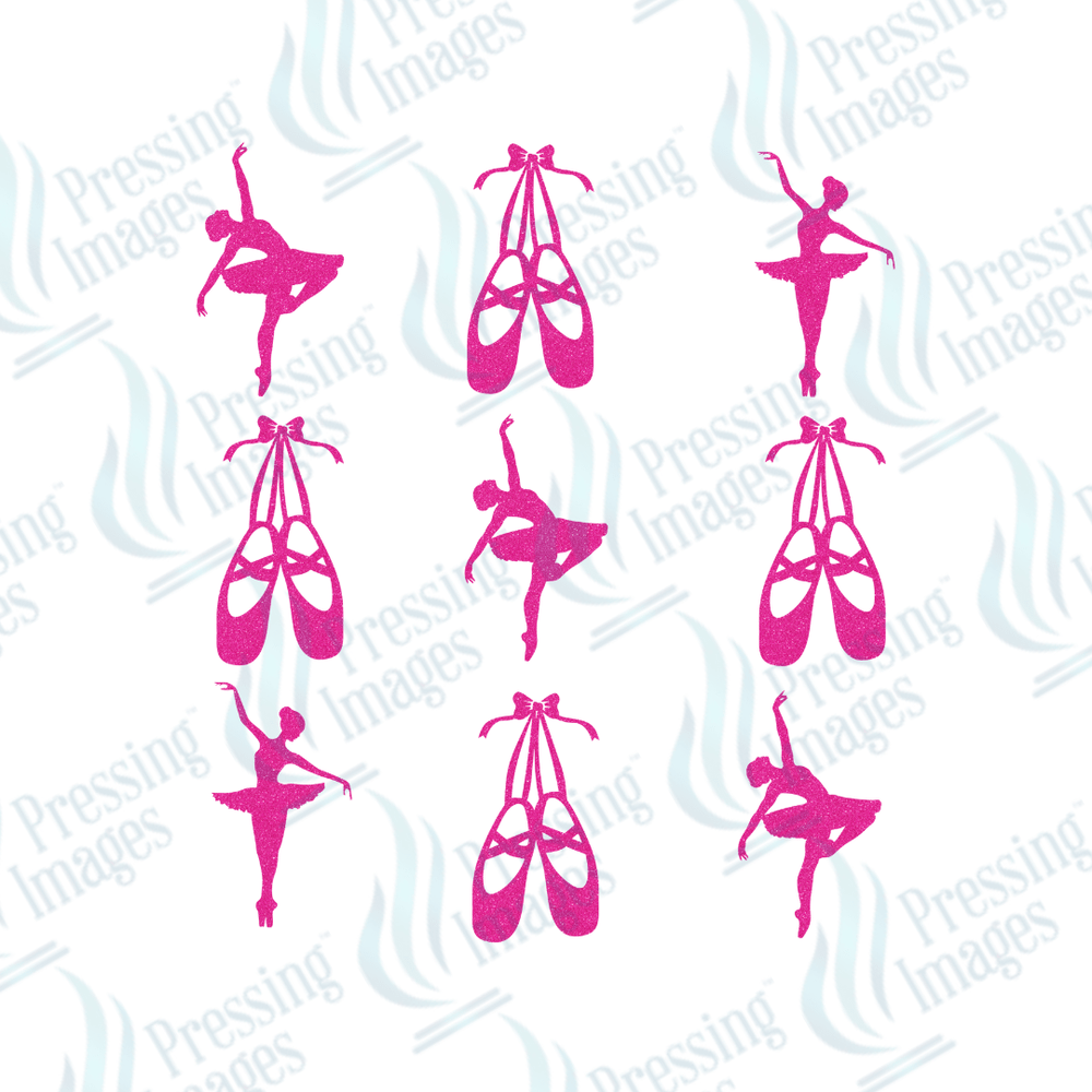 DTF 2196 Pink glitter ballet - Pressing Images