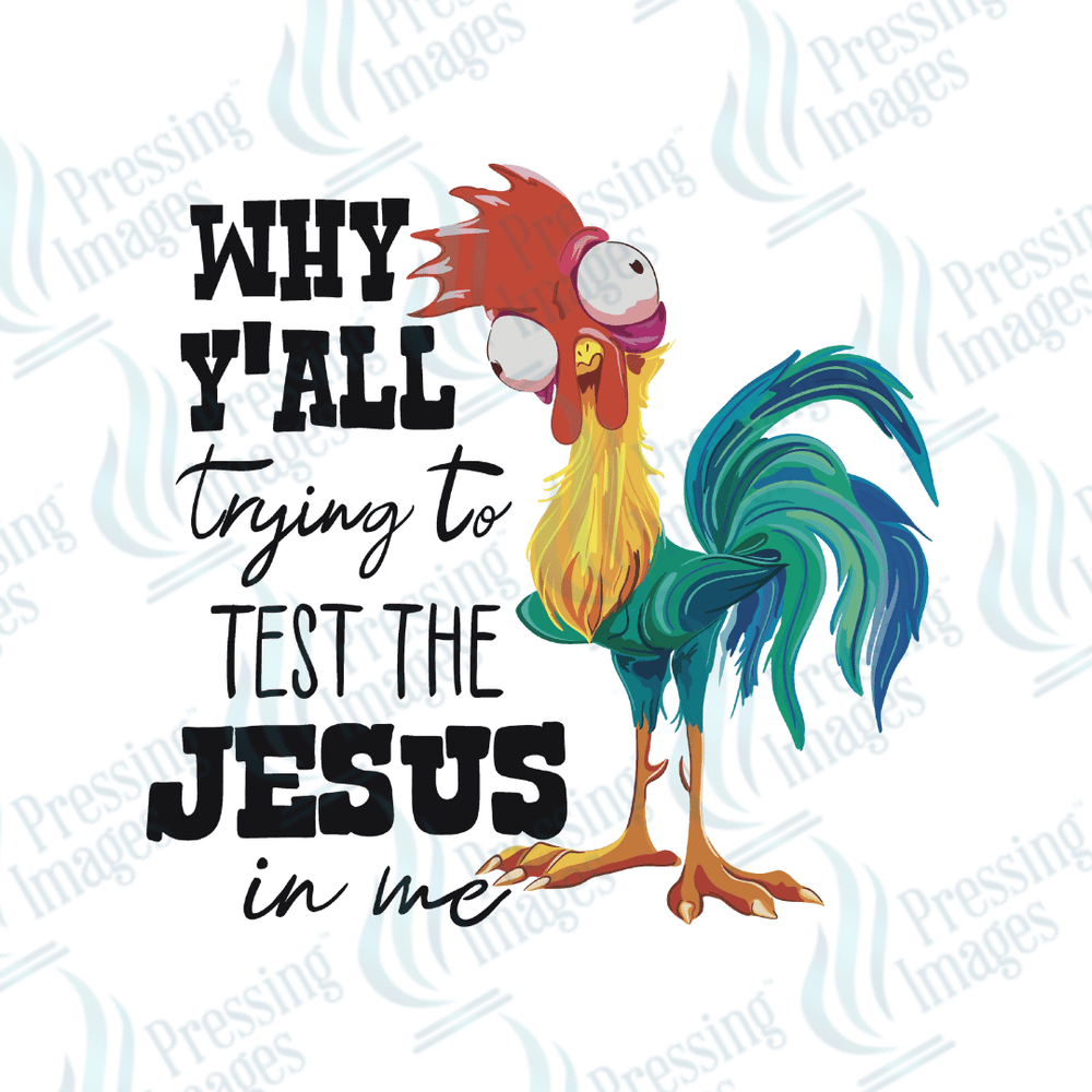 DTF 2203 Test the Jesus - Pressing Images