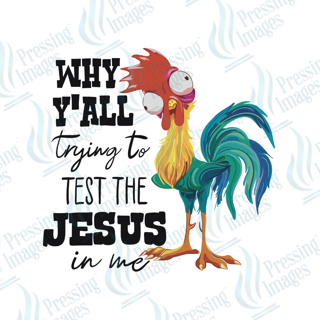 DTF 2203 Test the Jesus - Pressing Images