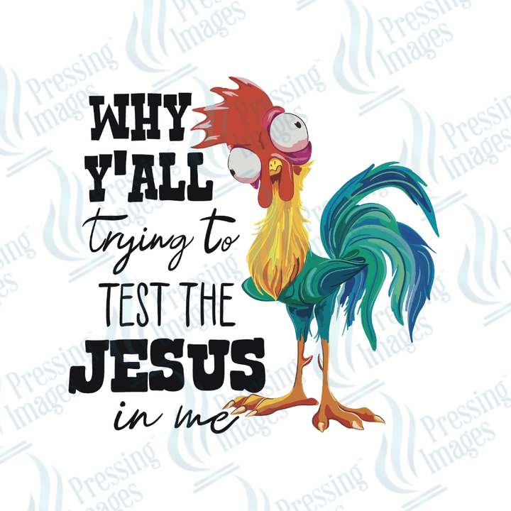 DTF 2203 Test the Jesus - Pressing Images