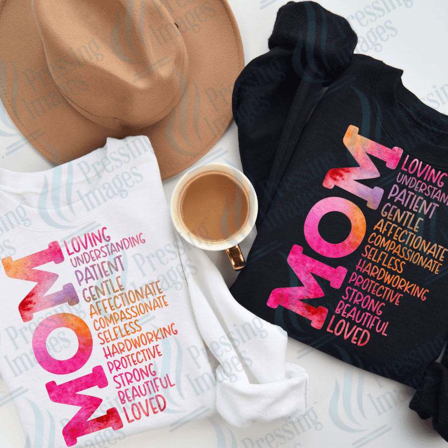 DTF 2226 Mom Pink and orange words - Pressing Images