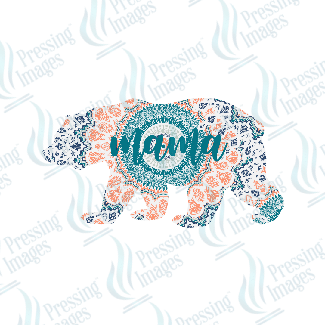 DTF 2228 Mama bear silouette - Pressing Images