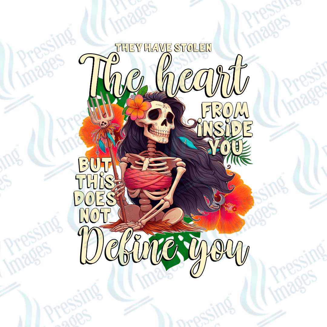 DTF 2255 They have stolen the heart skullie - Pressing Images
