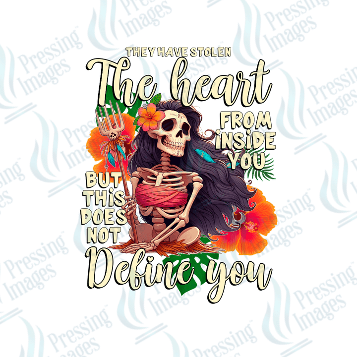 DTF 2255 They have stolen the heart skullie - Pressing Images