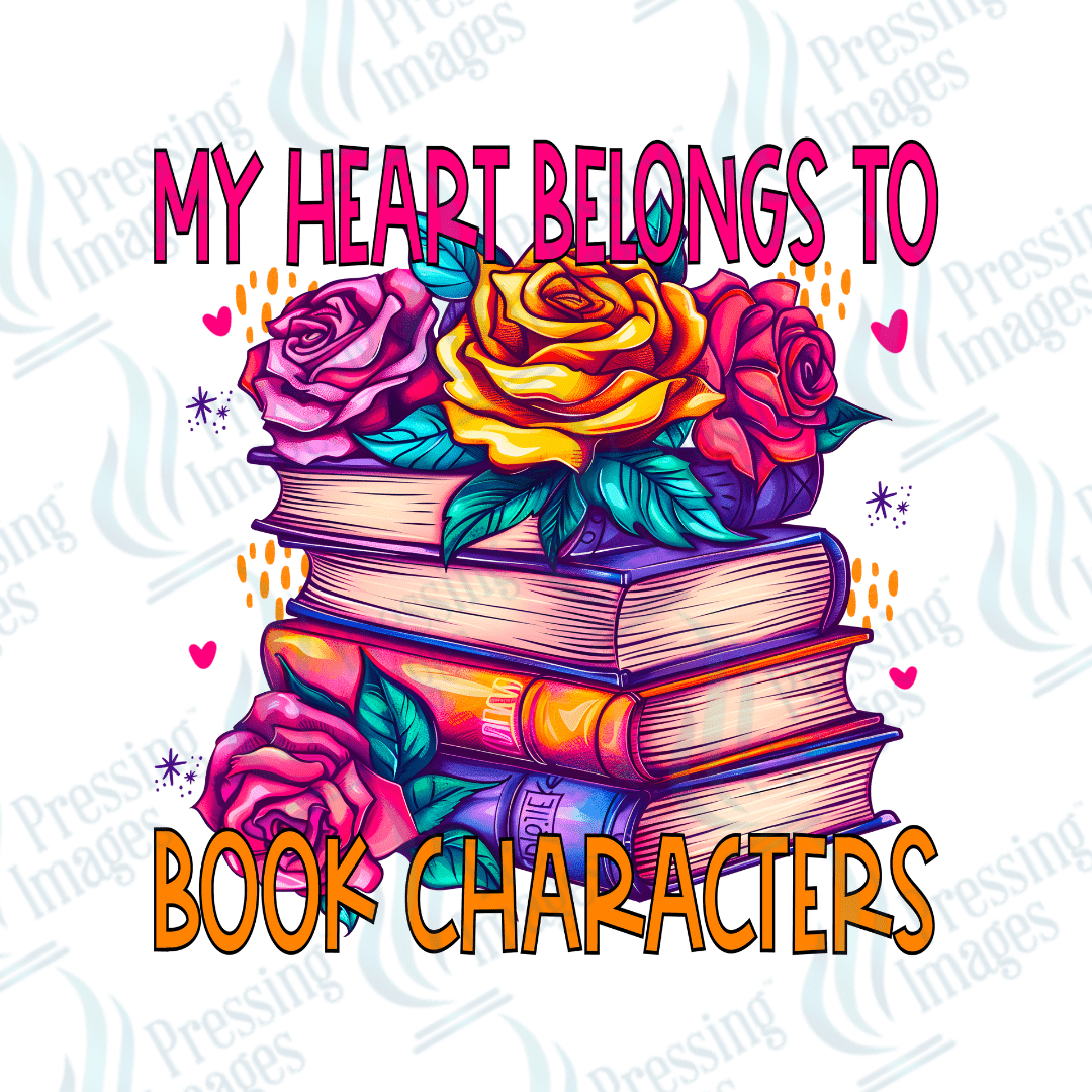 DTF 2347 My heart belongs to book characters - Pressing Images