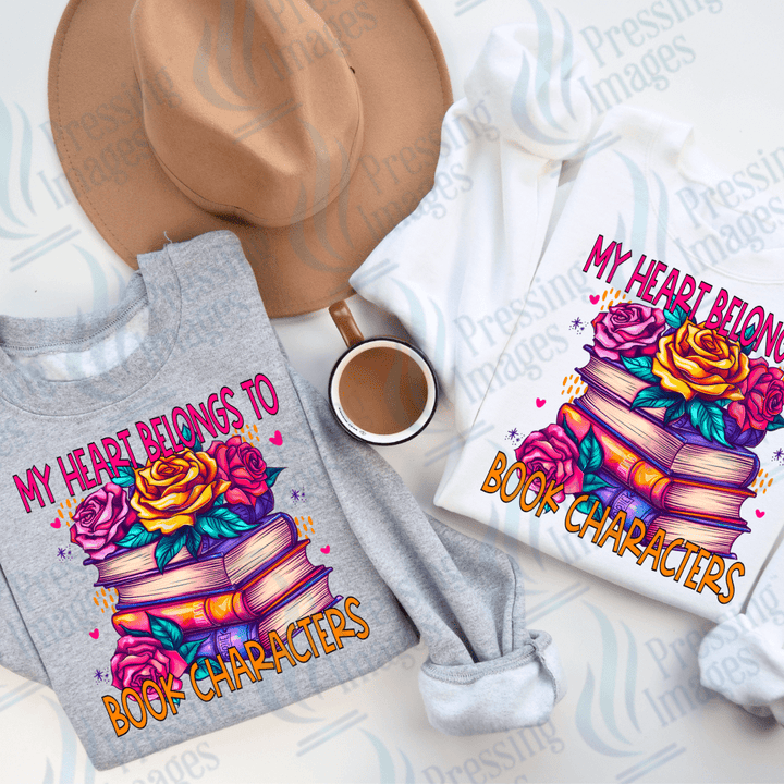 DTF 2347 My heart belongs to book characters - Pressing Images