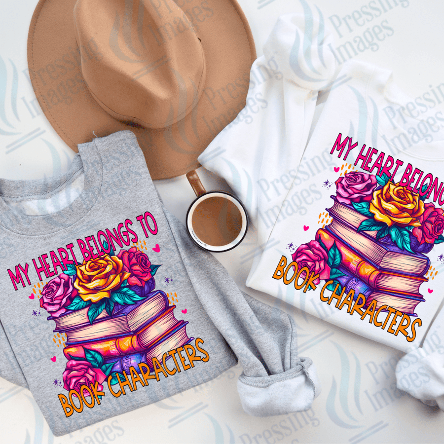 DTF 2347 My heart belongs to book characters - Pressing Images