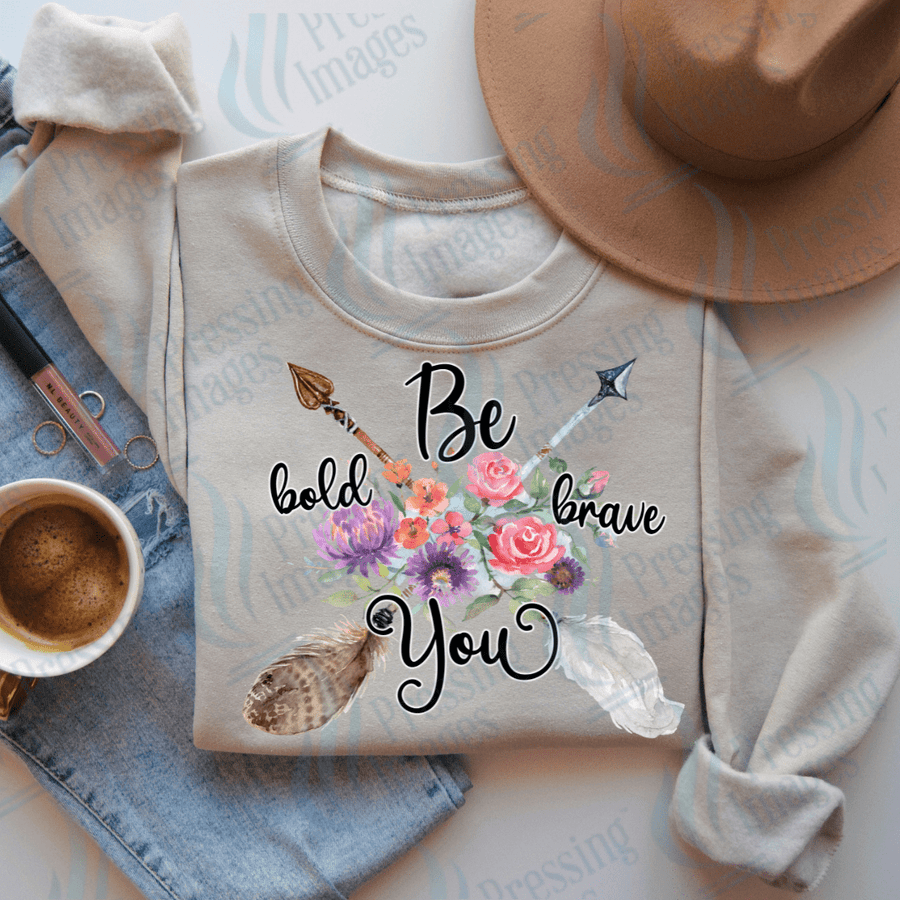 DTF 2358 Be bold be brave - Pressing Images