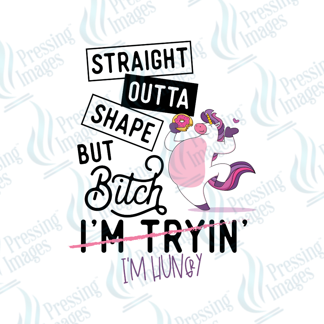 DTF 2369 Straight outta shape - Pressing Images