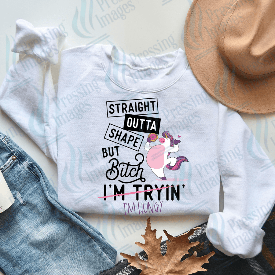 DTF 2369 Straight outta shape - Pressing Images